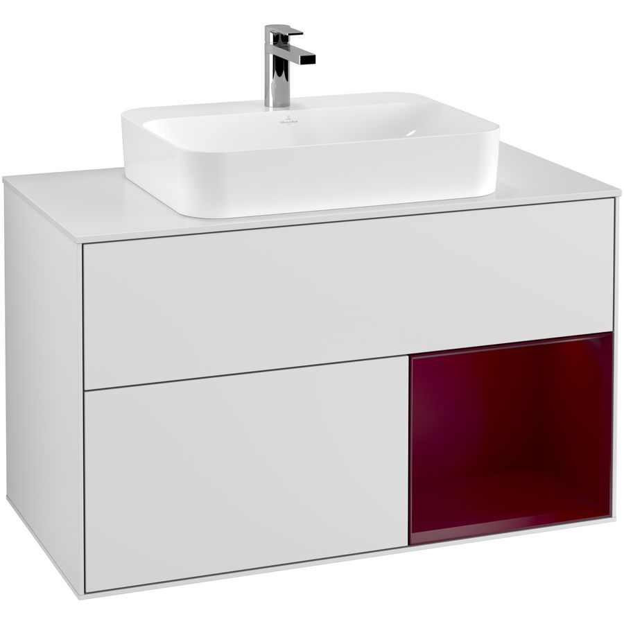 Wastafelonderkast Finion 1000x603x501mm White Matt Lacquer F371HBMT