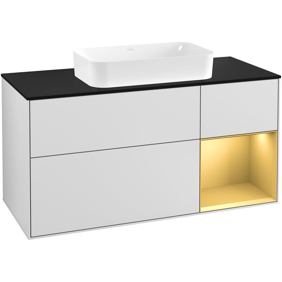 Wastafelonderkast Finion 1200x603x501mm White Matt Lacquer G302HFMT