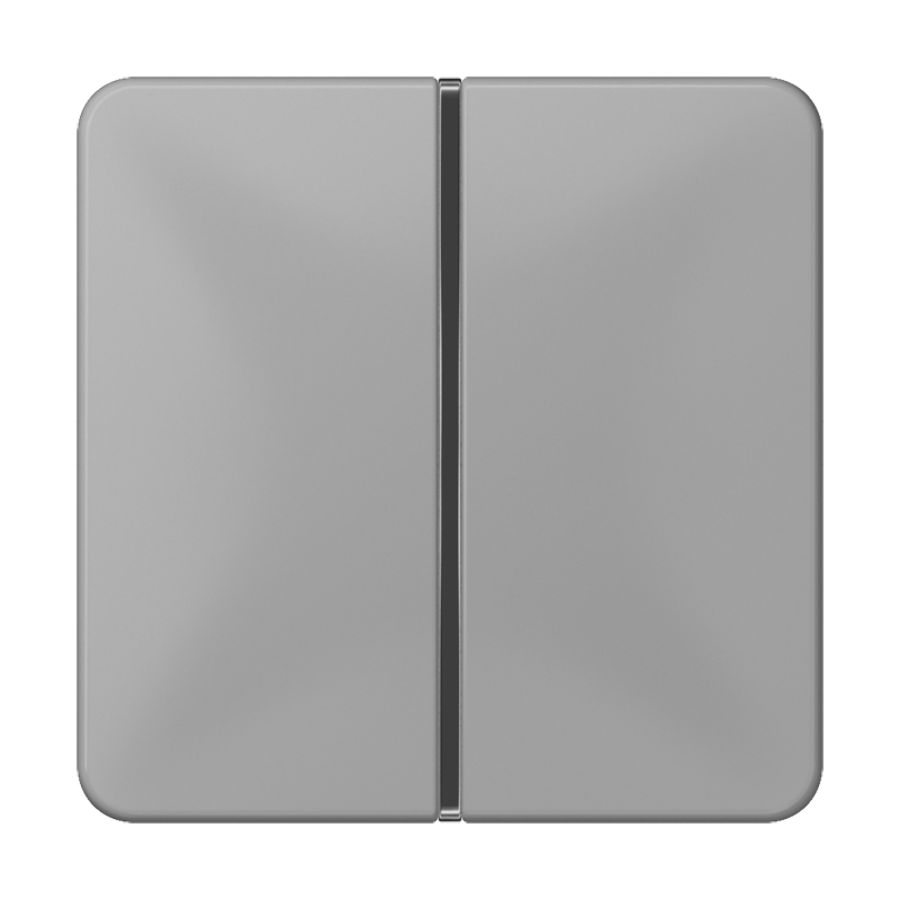 Tastafdekking 1-voudig compleet CD grijs KNX