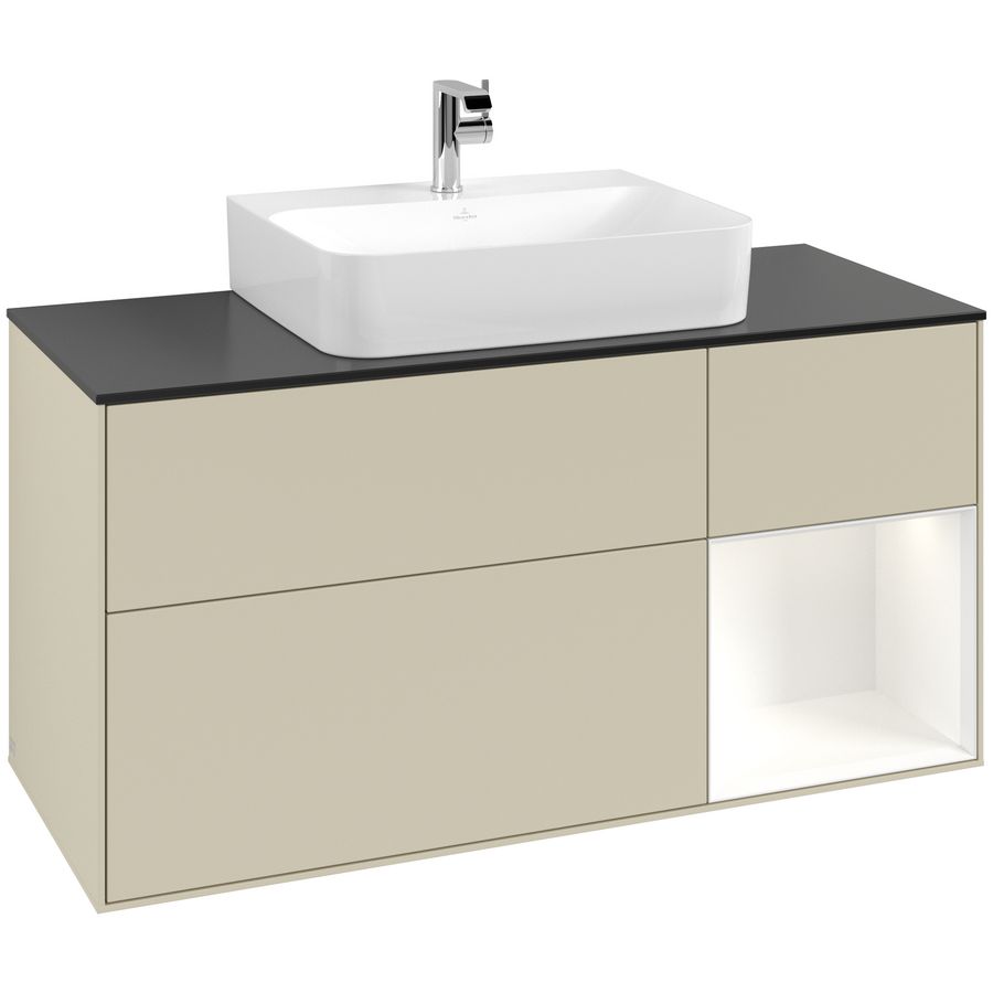 Wastafelonderkast Finion 1200x603x501mm S.Grey Matt Lacquer F172MTHJ