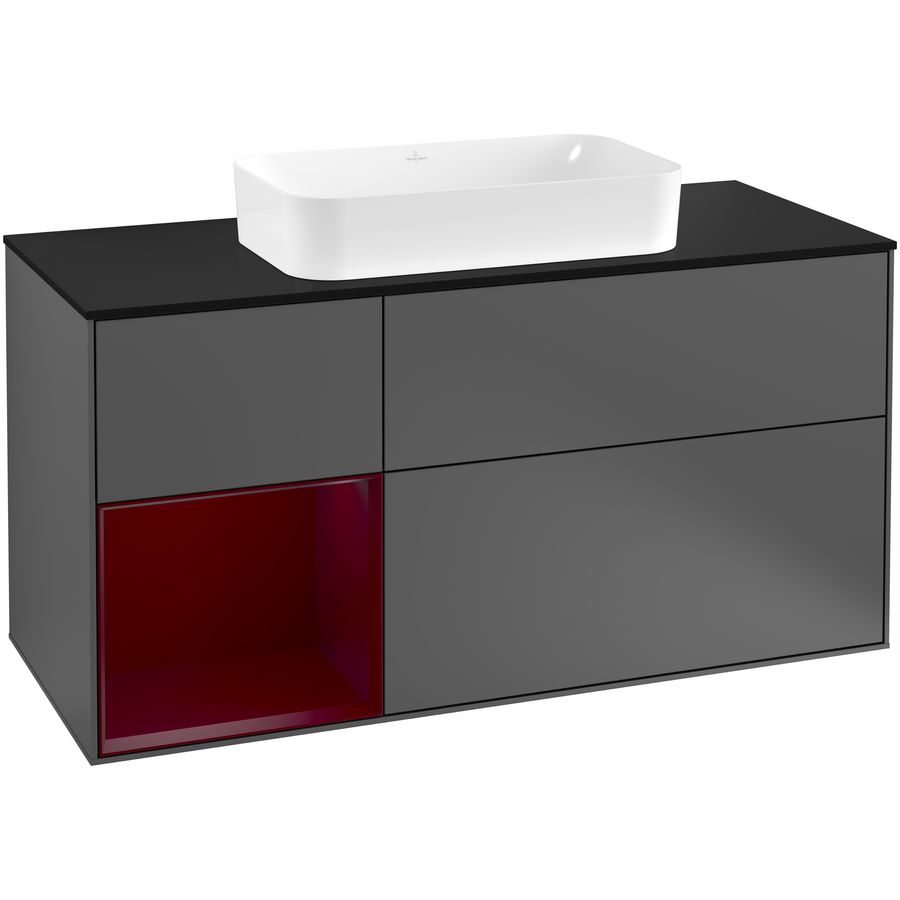 Wastafelonderkast Finion 1200x603x501mm Antr. Matt Lacquer G292HBGK