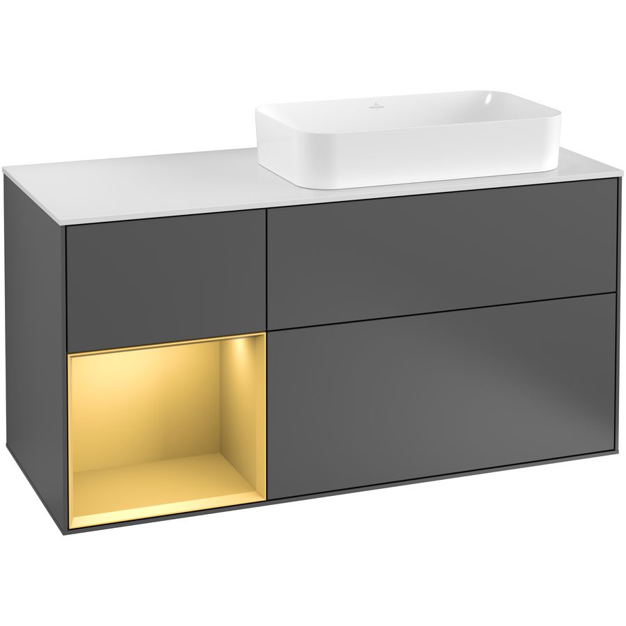Wastafelonderkast Finion 1200x603x501mm Antr. Matt Lacquer G271HFGK