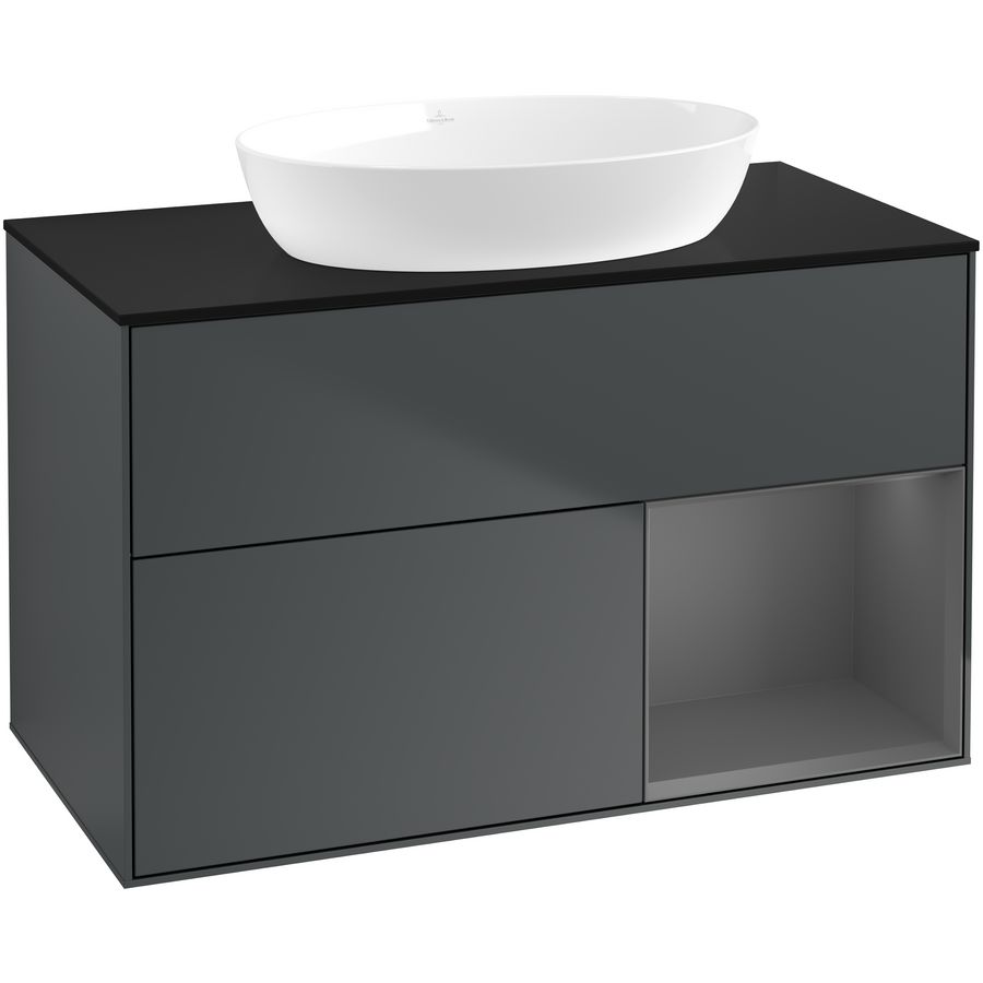 Wastafelonderkast Finion 1000x603x501mm Mid.Blue Matt Lacquer GA22GKHG