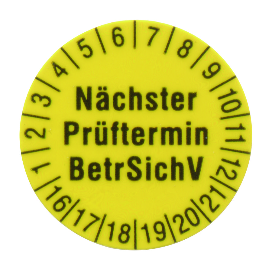 Testlabels Ø15mm, 250 stuks, geel