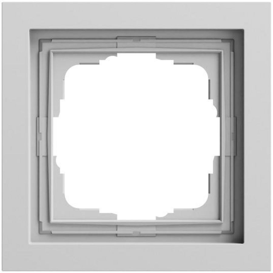 Afdekraam 1-v vlak Gira F200 gris m(gel.)