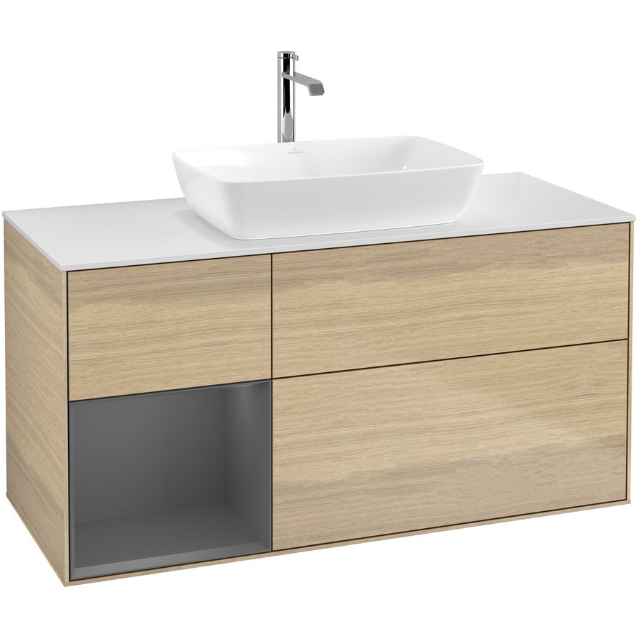 Wastafelonderkast Finion 1200x603x501mm Oak Veneer G821GKPC