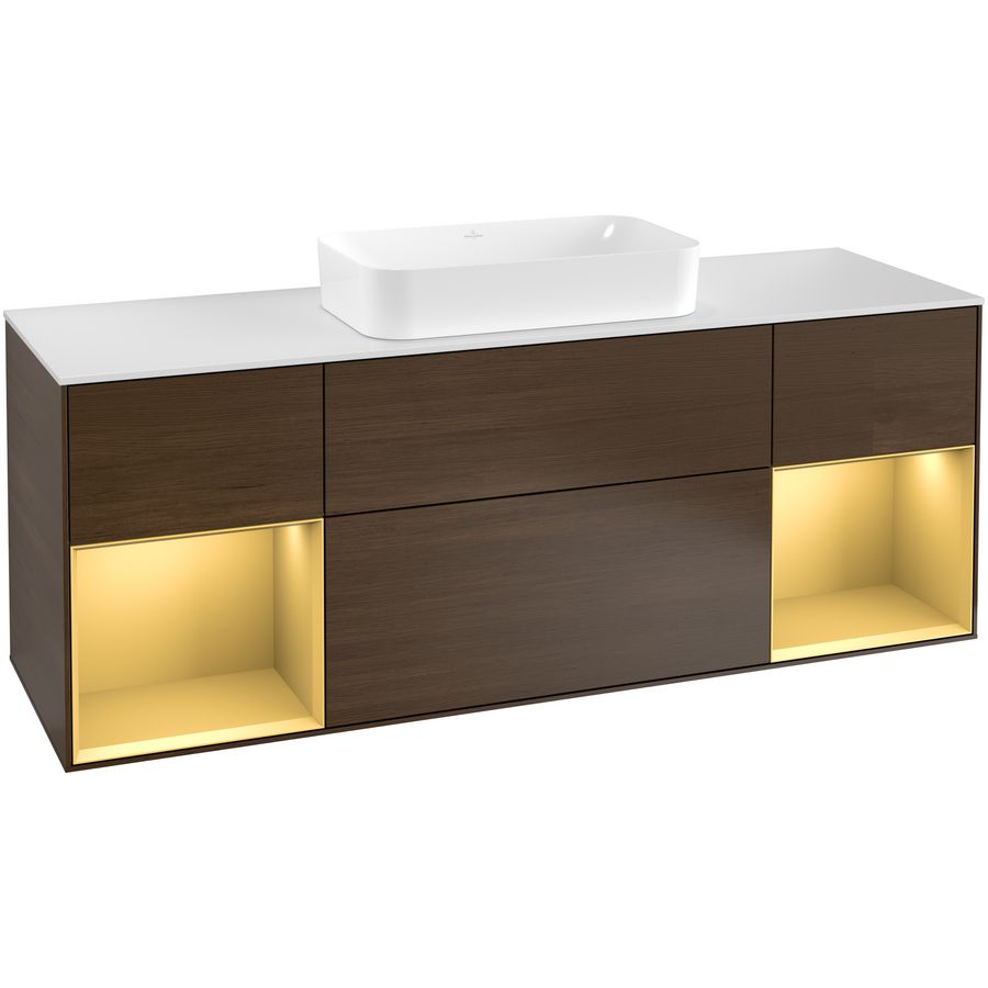Wastafelonderkast Finion 1600x603x501mm W.Veneer F331HFGN
