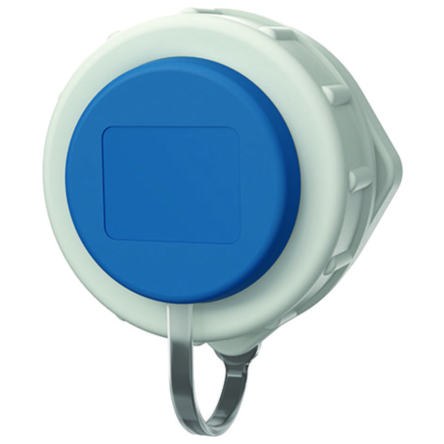 Inbouwwandcontactdoos 16A 2P+A 230V IP68 SCHUKO grijs/blauw