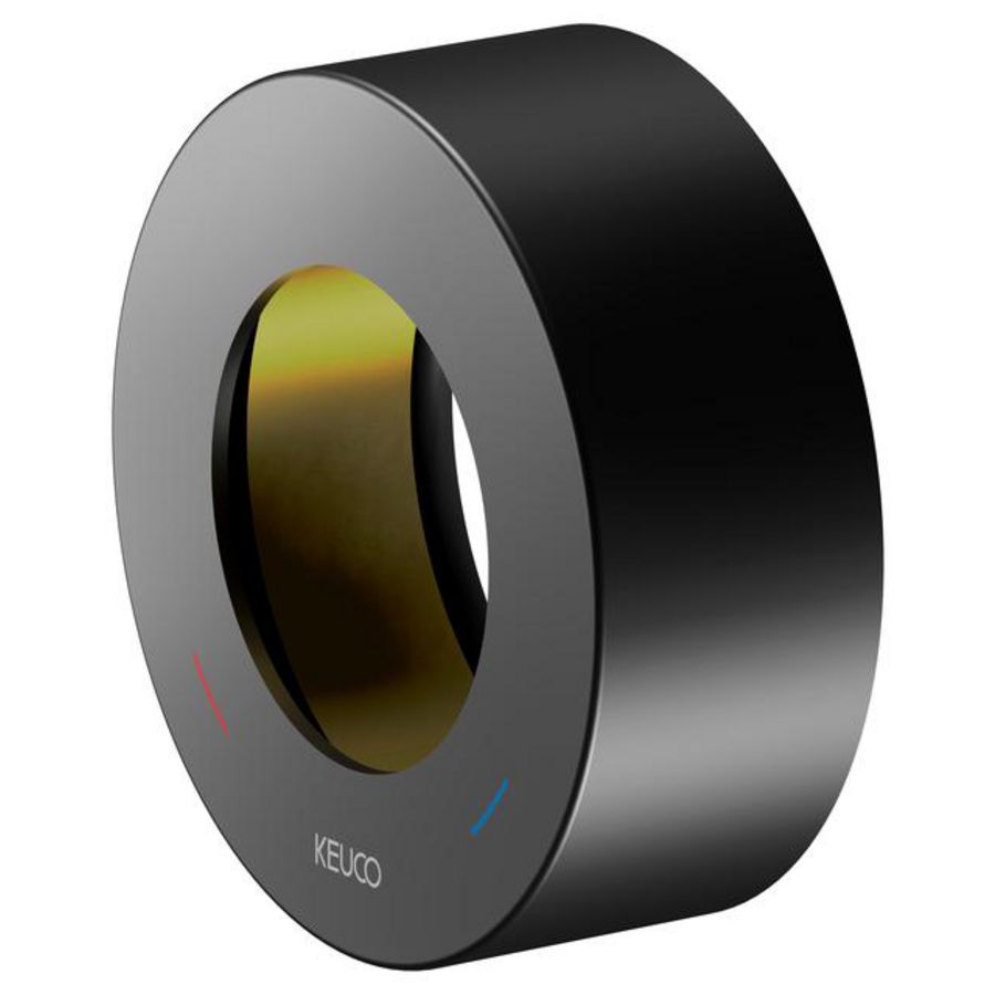 Verlengrozet rond voor 1-hendelmengkr. 25mm zwart