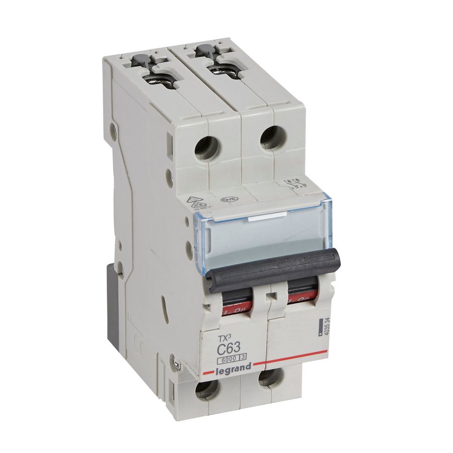 Installatieautomaat MCB TX3 2-polig C-karakteristiek 63A 6000A
