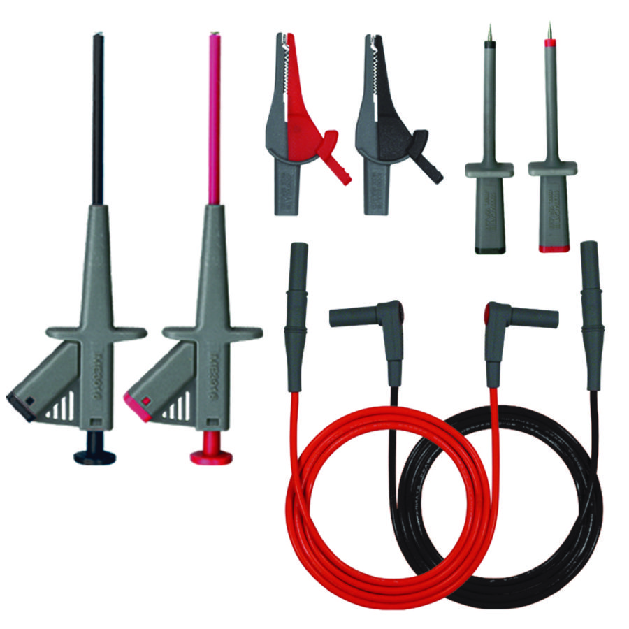 Electriciensset meetsnoeren, 2,6, 16 A, rood/zwart, 4 mm