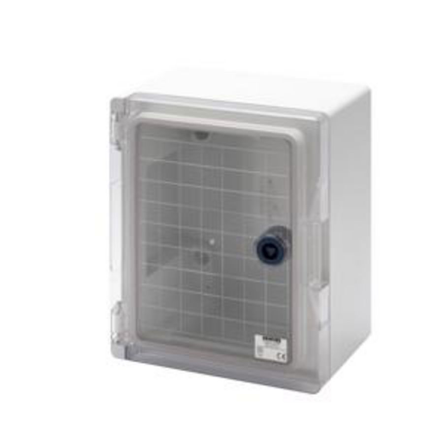 WATERDICHTE KAST TRANSPARANTE DEUR VOORZIEN SLOT GWPLAST 120