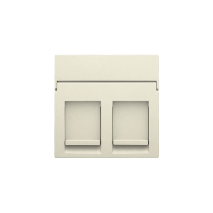 Centraalplaat data 2x RJ cream