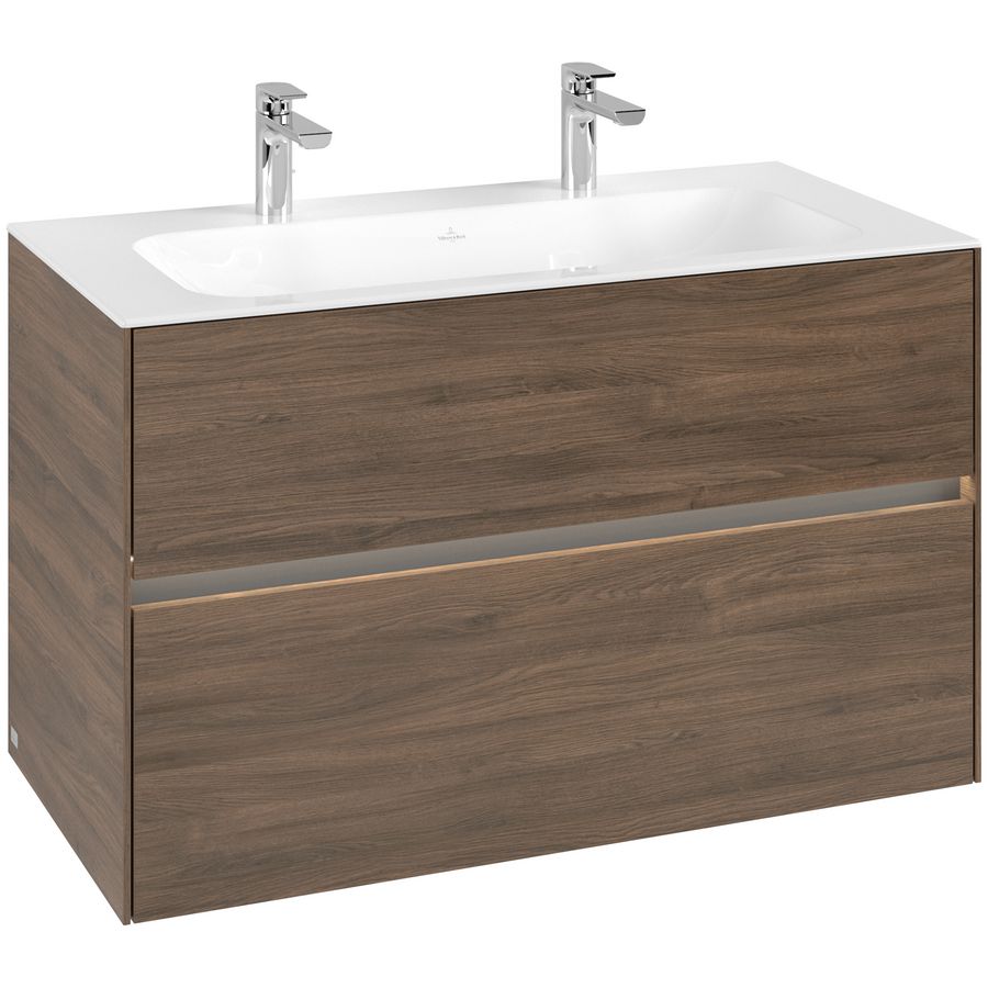 Wastafelondekast Collaro  996x603x498mm Arizona Oak