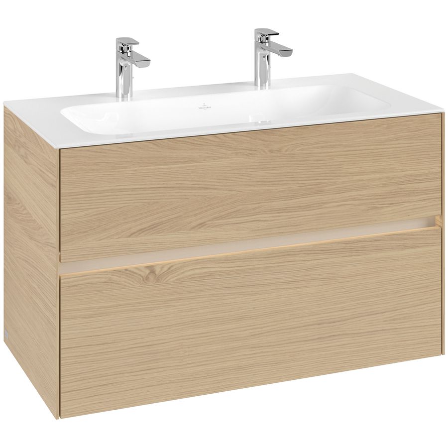 Wastafelondekast Collaro  996x603x498mm Nordic Oak
