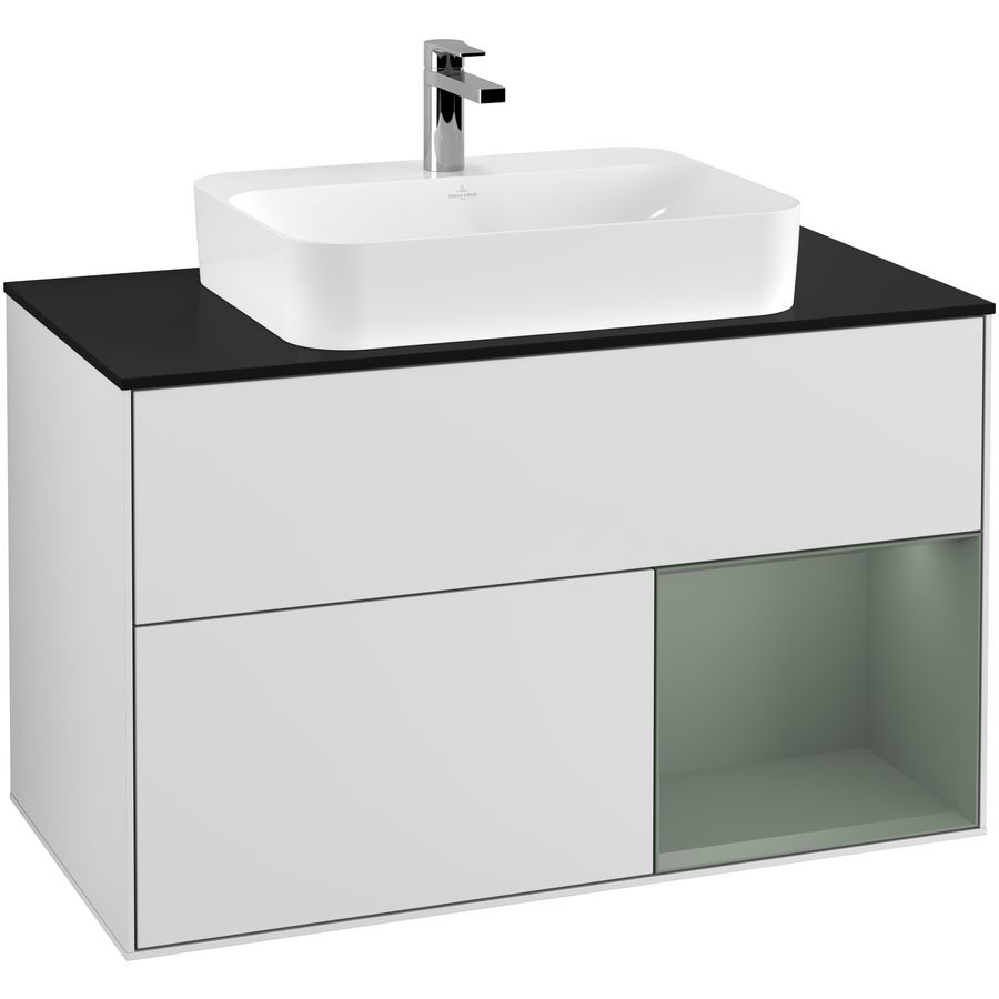 Wastafelonderkast Finion 1000x603x501mm White Matt Lacquer F372GMMT