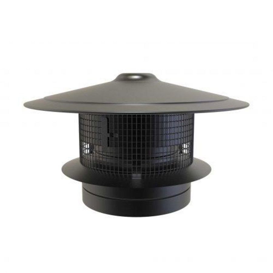 DW Ø125mm Trekkap+gaas zwart