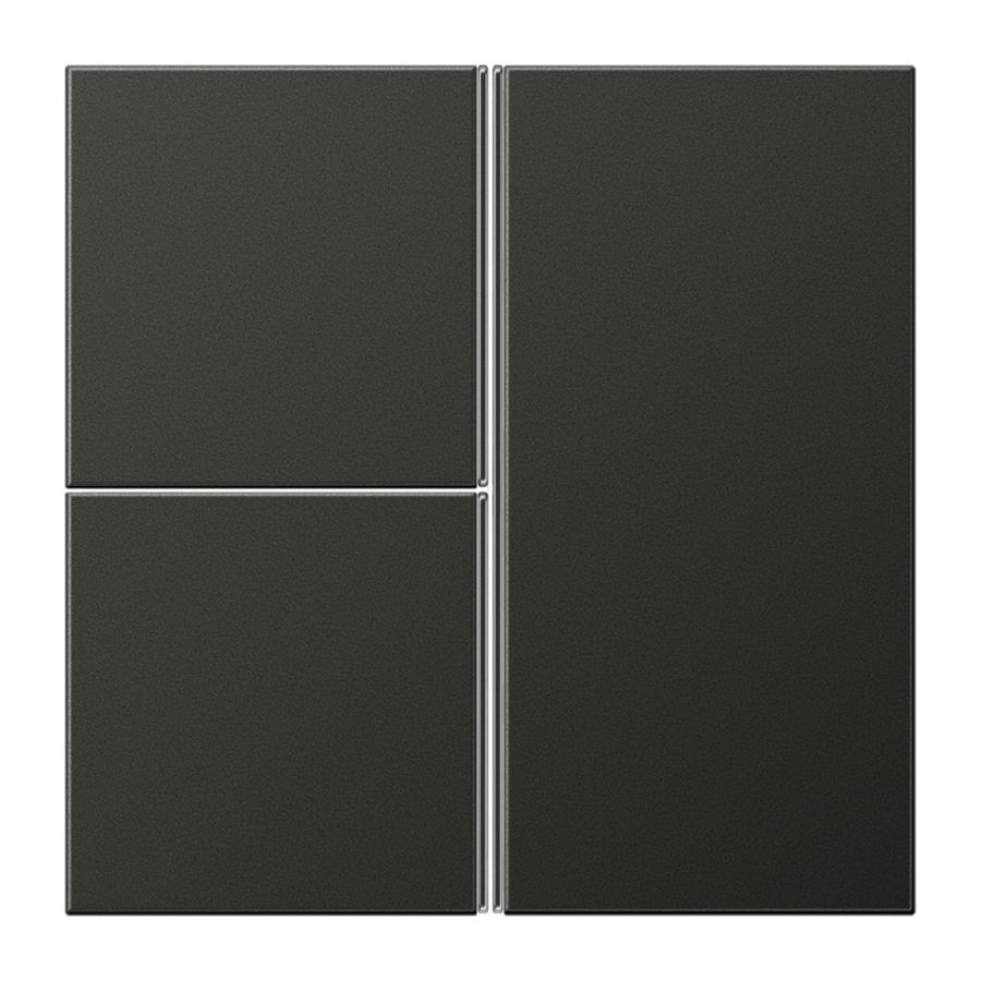 Tastafdekking LS-antraciet 3-voudig compleet KNX