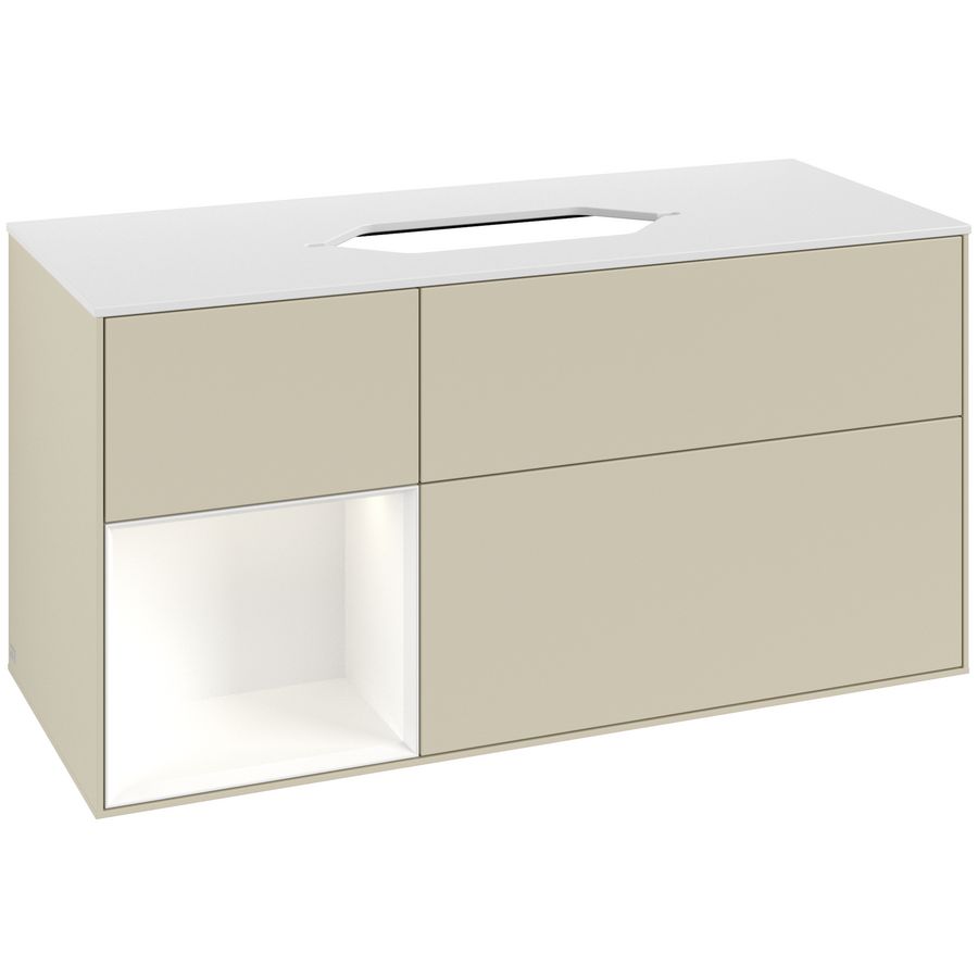 Wastafelonderkast Finion 1200x603x501mm S.Grey Matt Lacquer G701MTHJ