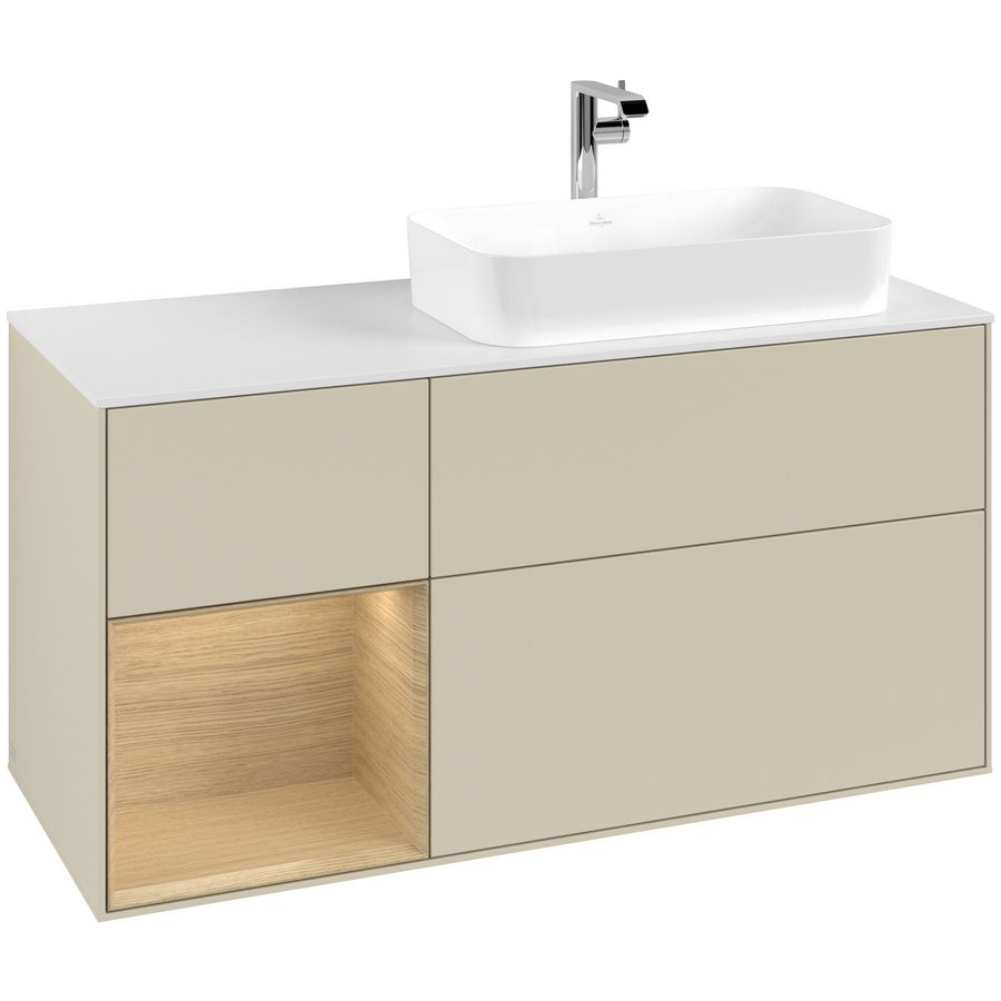 Wastafelonderkast Finion 1200x603x501mm S.Grey Matt Lacquer F271PCHJ