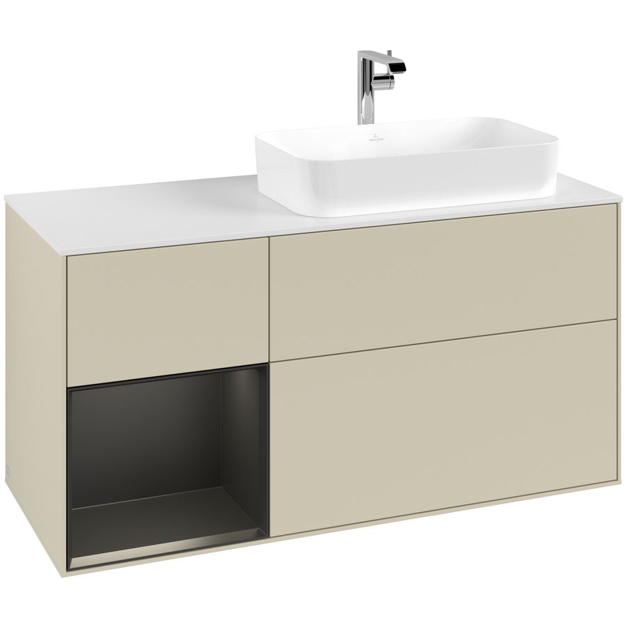 Wastafelonderkast Finion 1200x603x501mm S.Grey Matt Lacquer F271PDHJ