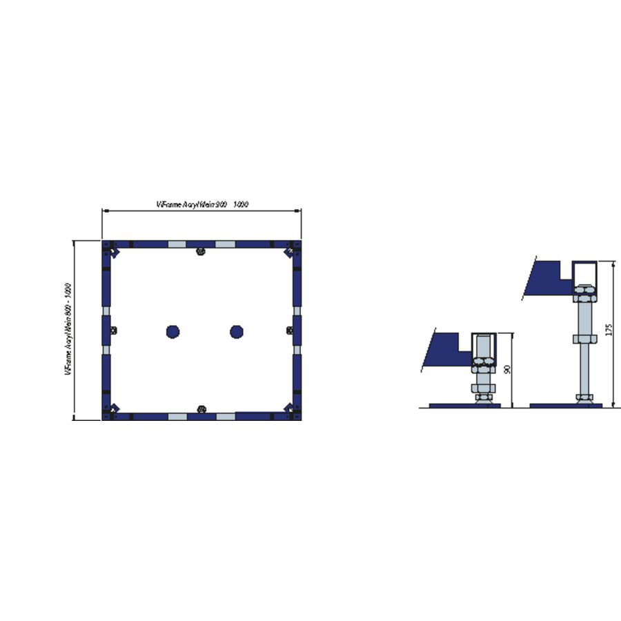 Toebehoren ViFrame v. klein douchebak keram./acryl U91412100