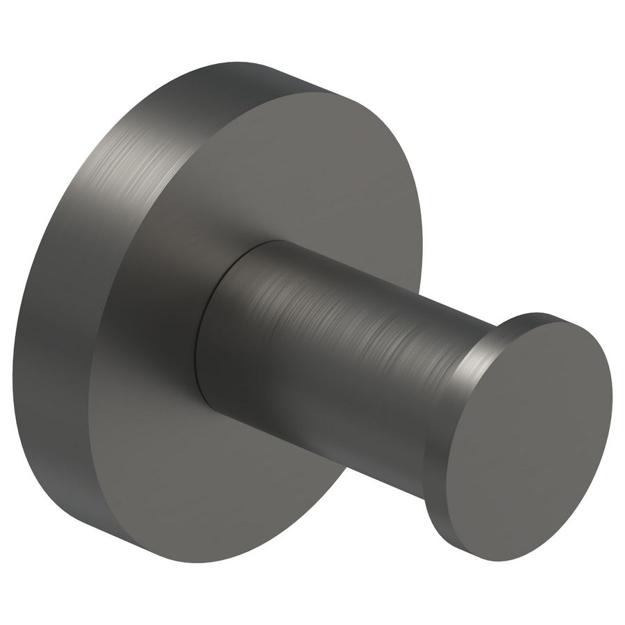 Handdoekhaak groot geborsteld metal black PVD