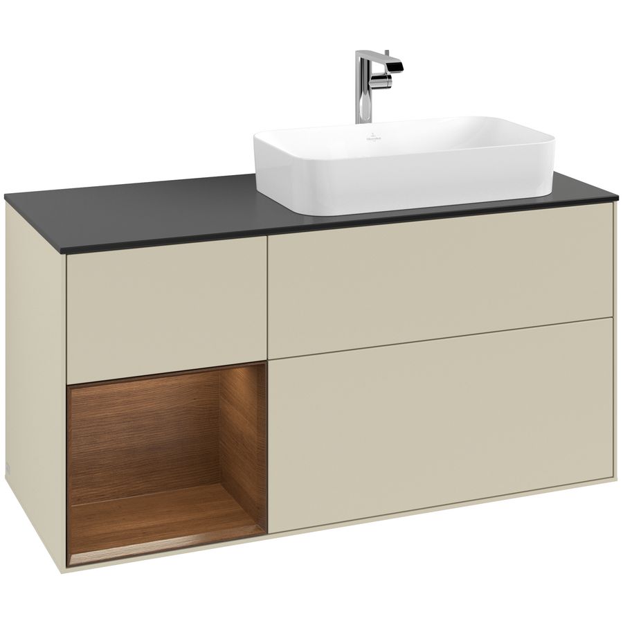 Wastafelonderkast Finion 1200x603x501mm S.Grey Matt Lacquer F272GNHJ