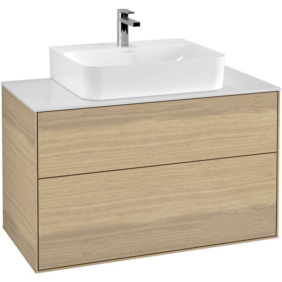 Wastafelonderkast Finion 1000x603x501mm Oak Veneer F10100PC
