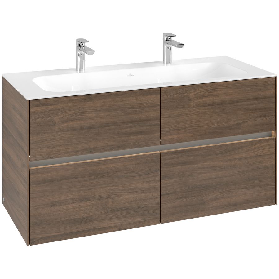 Wastafelondekast Collaro  1196x603x498mm Arizona Oak