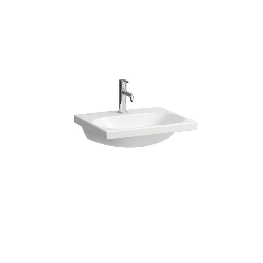 Wastafel LUA 55x46cm +kraangat -over voor H403522112 wit