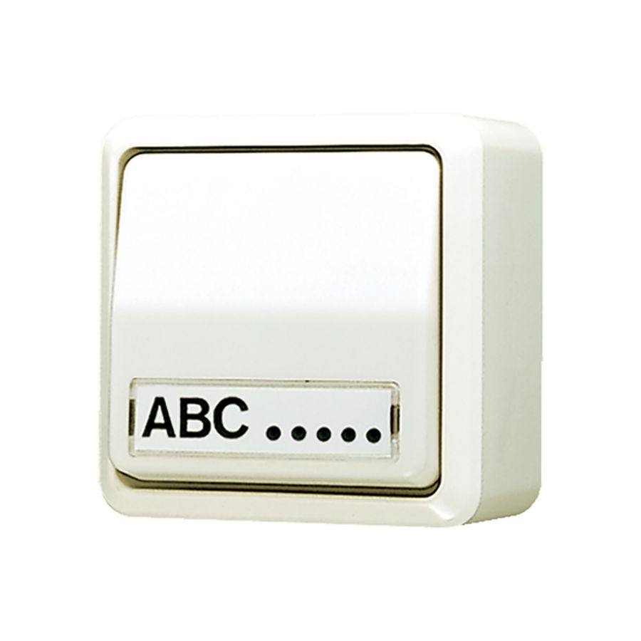 Wipschakelaar AP600 wit wissel m.tekstv.