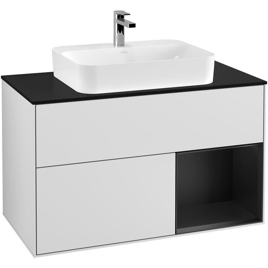 Wastafelonderkast Finion 1000x603x501mm White Matt Lacquer F372PDMT
