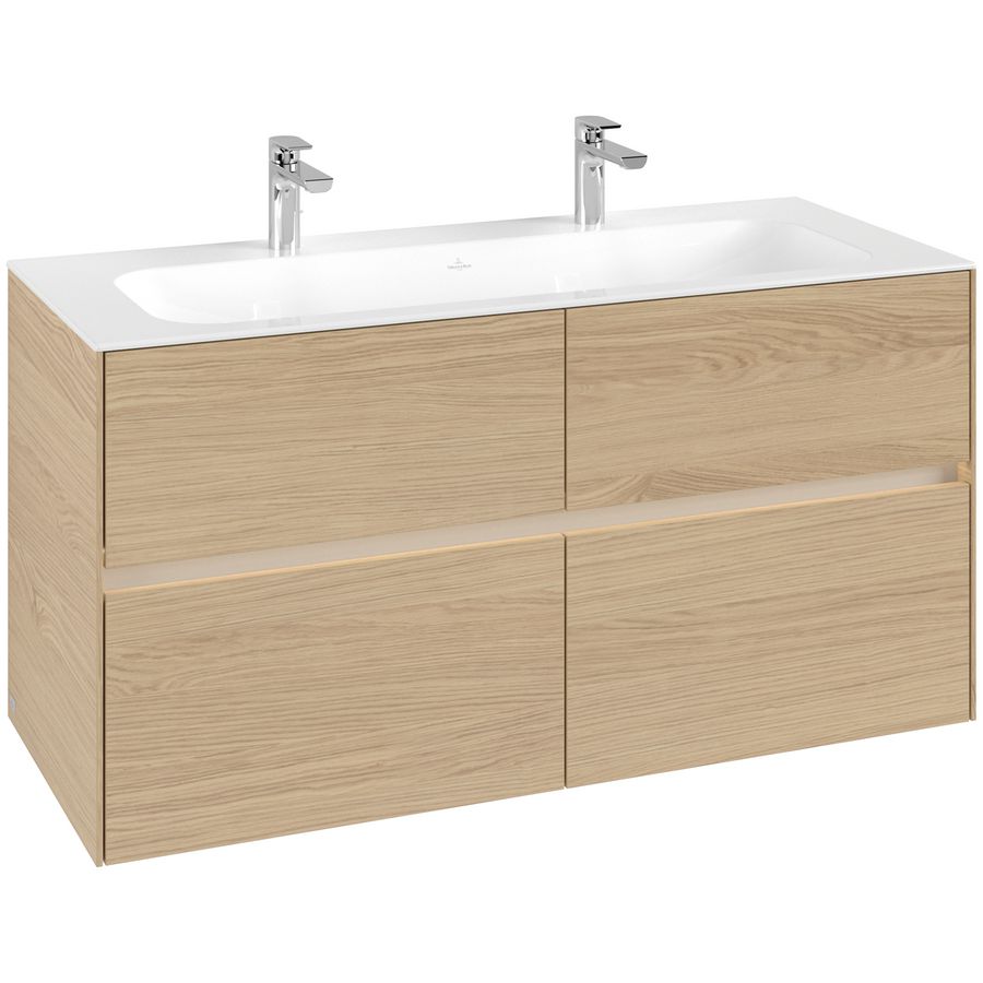 Wastafelondekast Collaro  1196x603x498mm Nordic Oak