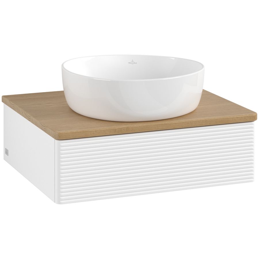 Wastafelonderkast Antao 600x190x500mm White Matt Lacquer K07111MT