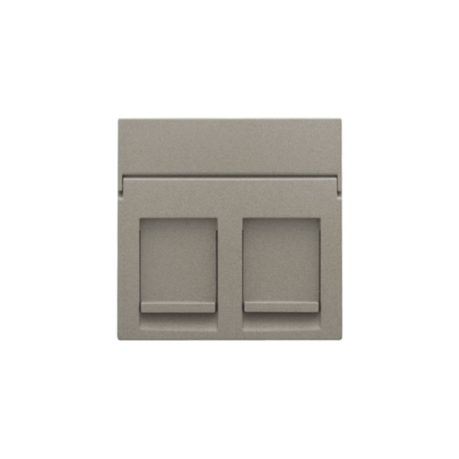 Centraalplaat data 2x RJ bronze