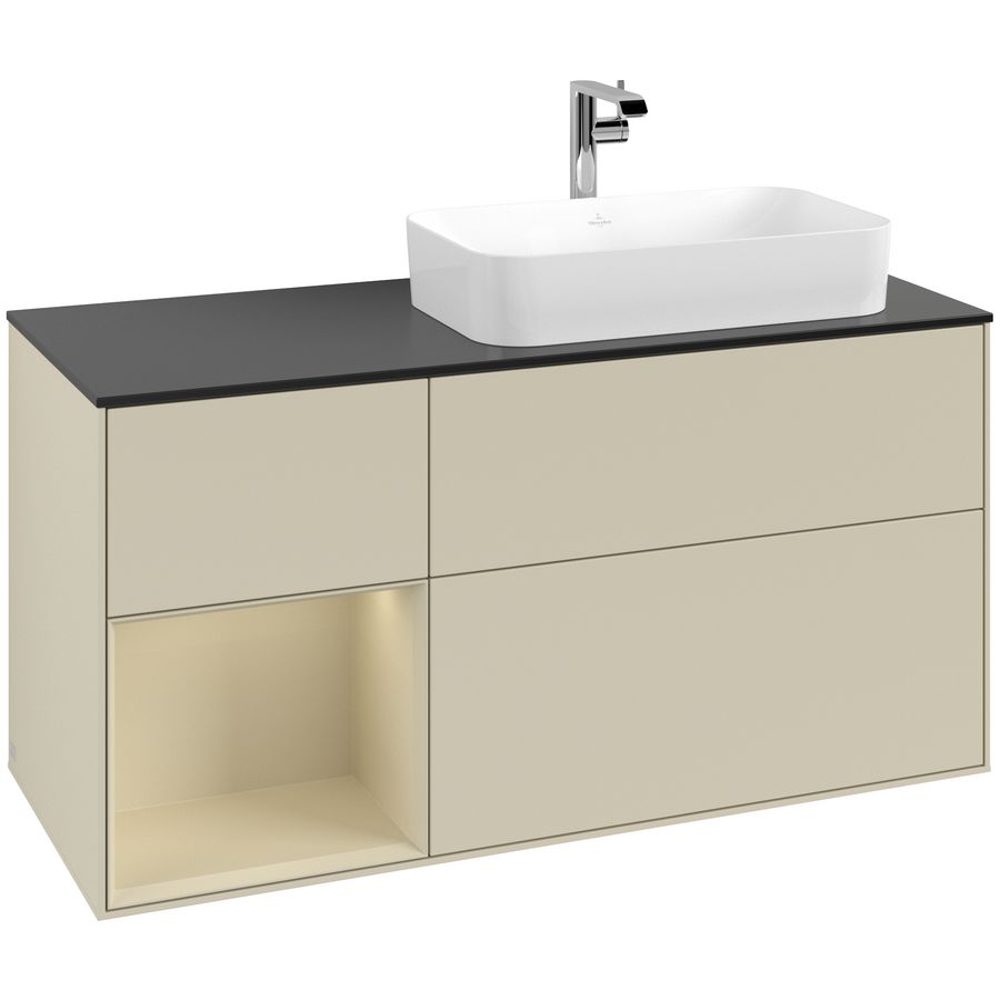 Wastafelonderkast Finion 1200x603x501mm S.Grey Matt Lacquer F272HJHJ