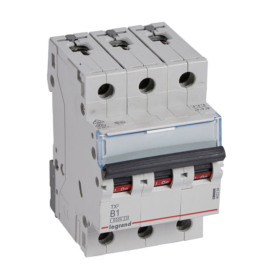 Installatieautomaat MCB TX3 3-polig B-karakteristiek 1A 6000A