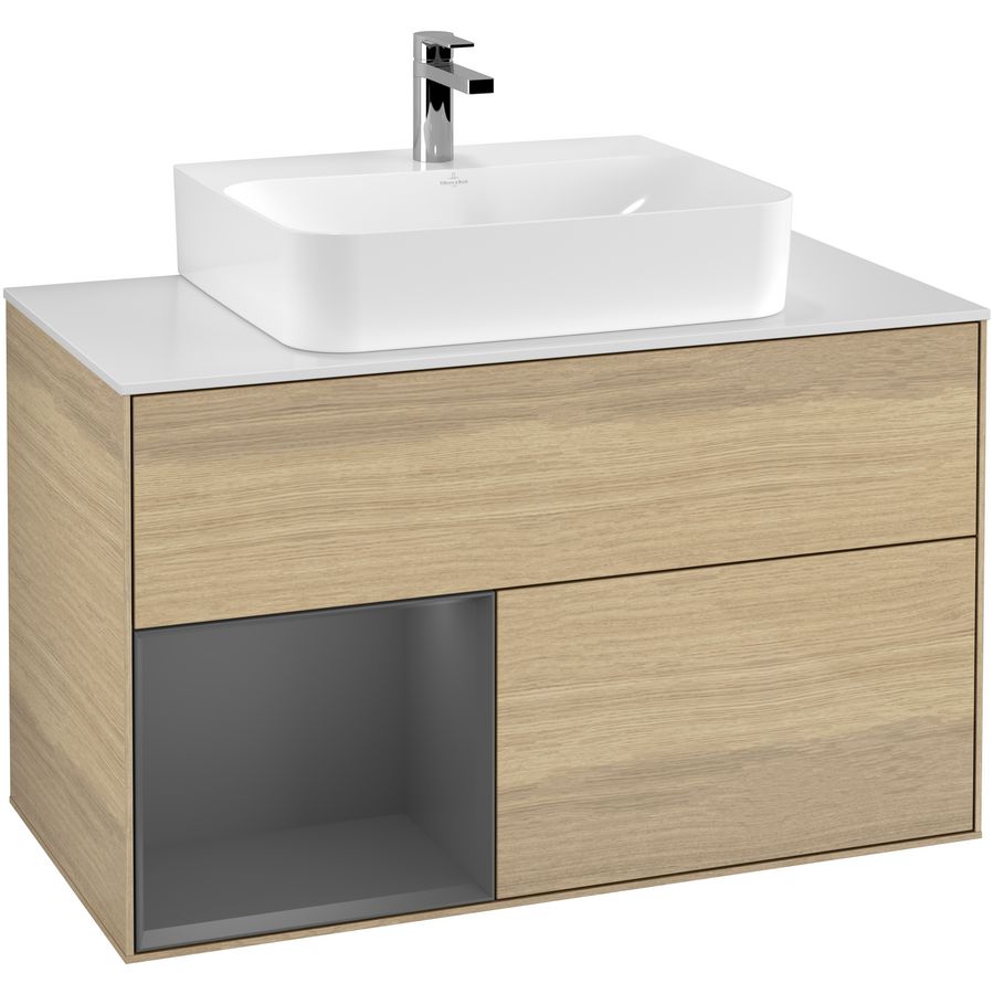 Wastafelonderkast Finion 1000x603x501mm Oak Veneer F111GKPC