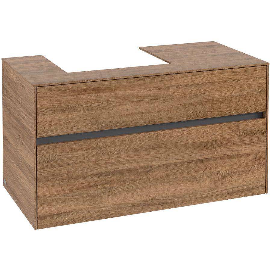 Wastafelonderkast Collaro 1000x548x500mm Oak Kansas C01400RH