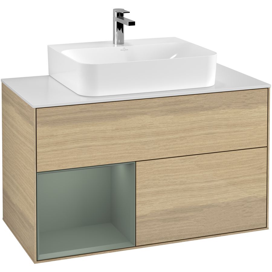 Wastafelonderkast Finion 1000x603x501mm Oak Veneer F111GMPC