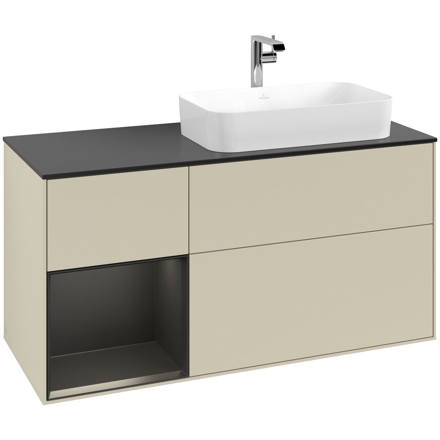 Wastafelonderkast Finion 1200x603x501mm S.Grey Matt Lacquer F272PDHJ
