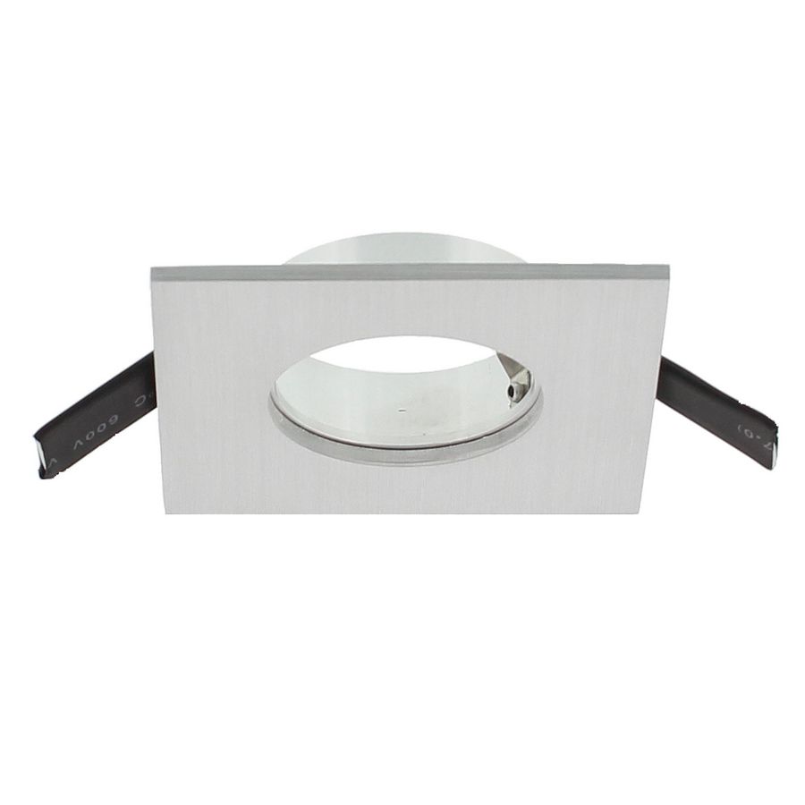 Inbouwarmatuur vierkant 1voudig 80x80mm Verona aluminium