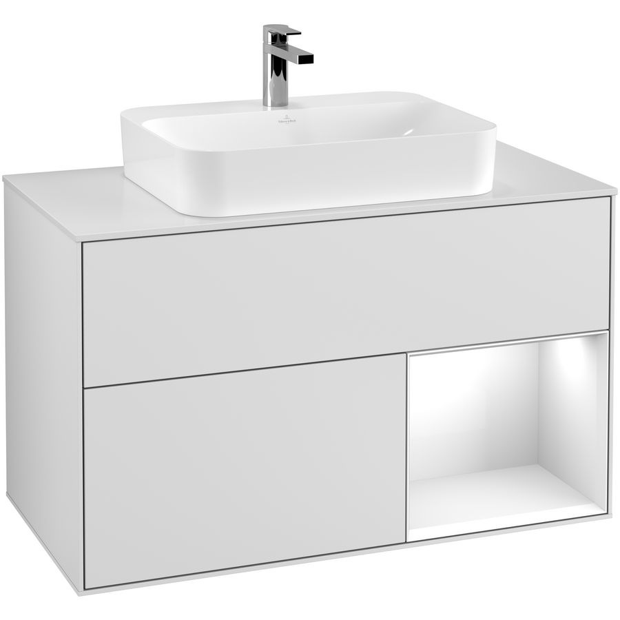 Wastafelonderkast Finion 1000x603x501mm White Matt Lacquer G371GFMT