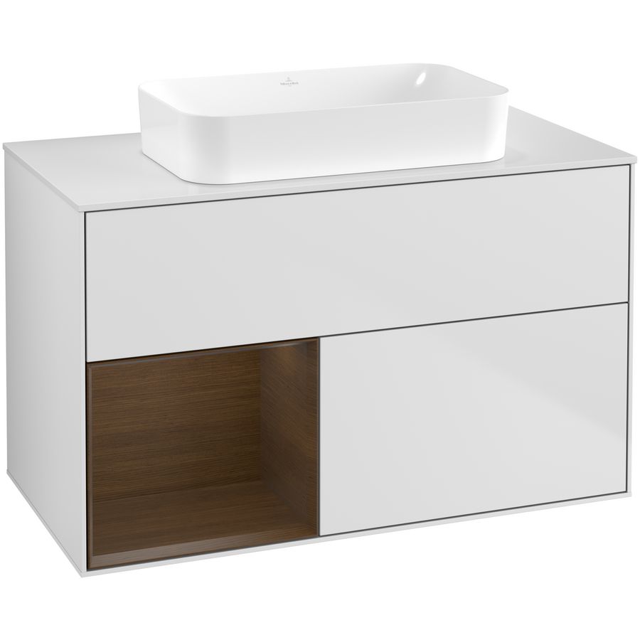 Wastafelonderkast Finion 1000x603x501mm White Matt Lacquer F651GNMT