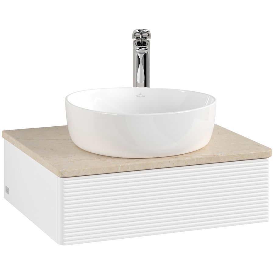 Wastafelonderkast Antao 600x190x500mm White Matt Lacquer K07153MT