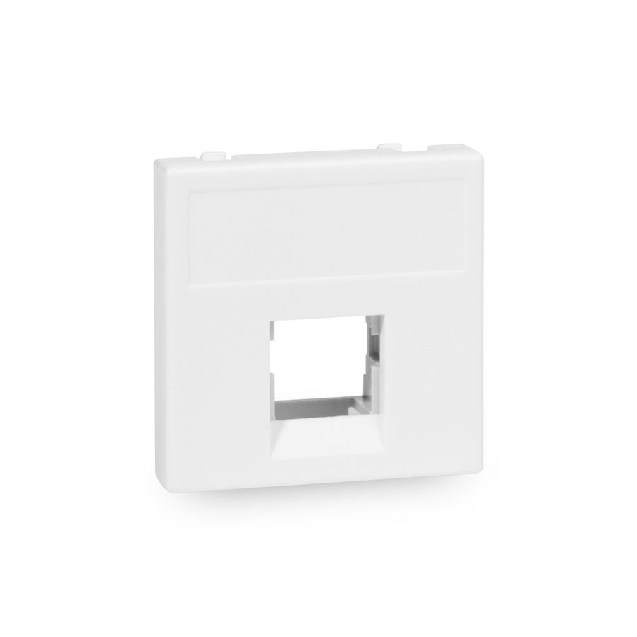 Inzetplaatje M45 tbv 1x RJ45 uitsp. wit RAL9003