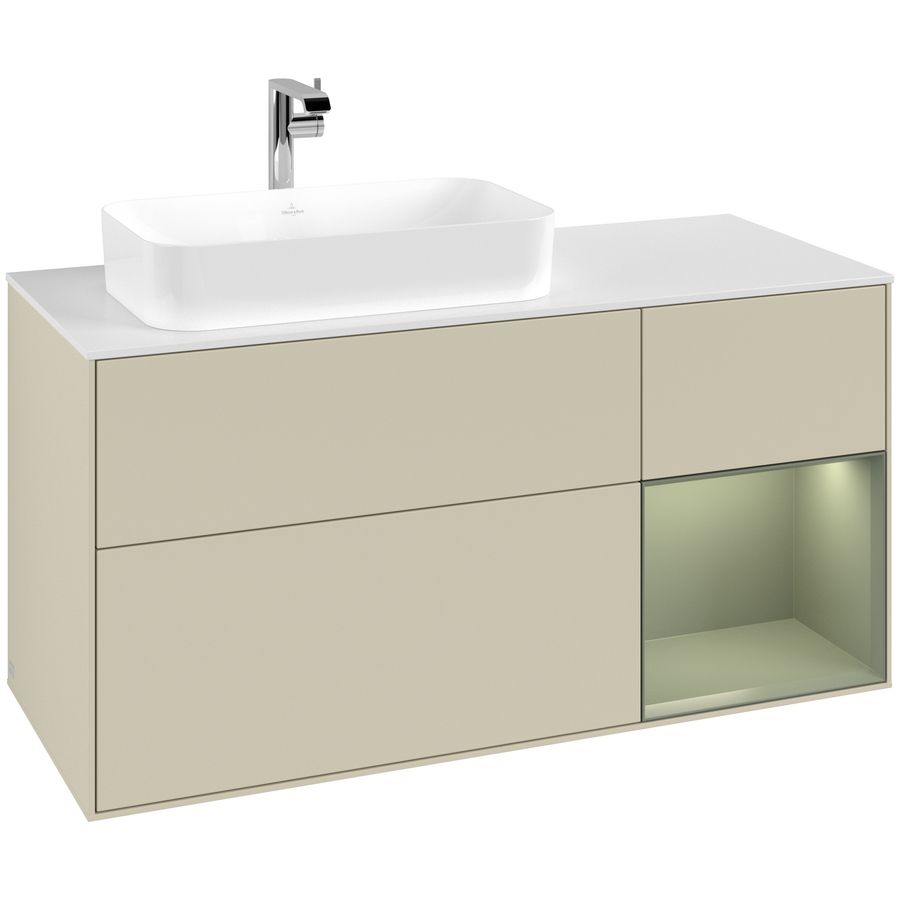 Wastafelonderkast Finion 1200x603x501mm S.Grey Matt Lacquer F281GMHJ