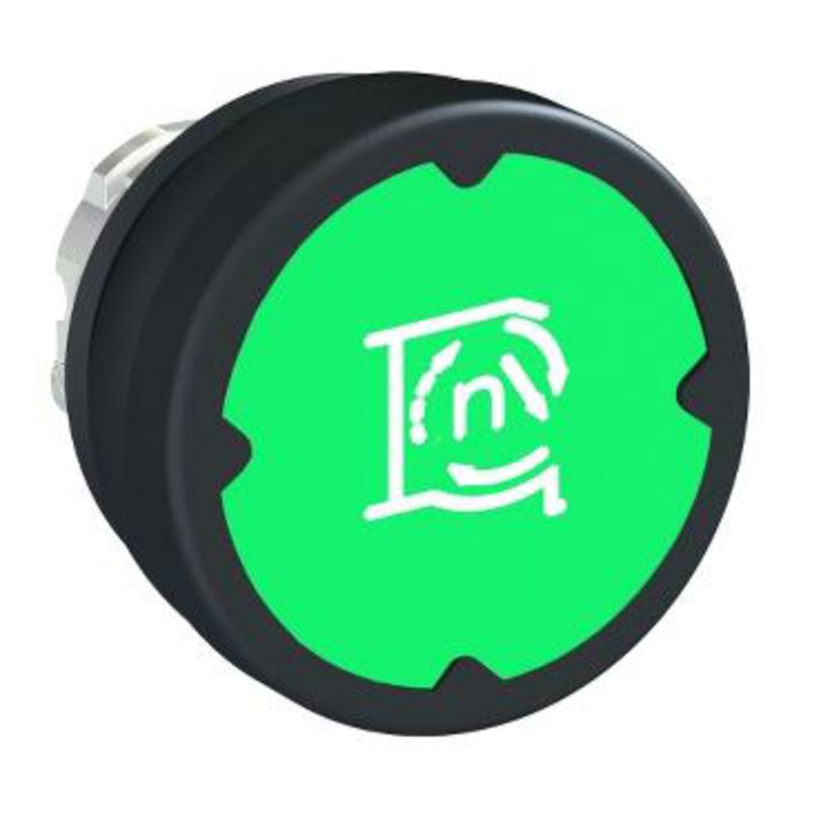 Drukknop he groen met markering