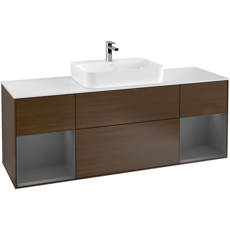 Wastafelonderkast Finion 1600x603x501mm W.Veneer F451GKGN